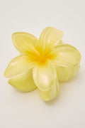 Pince à cheveux fleur jaune