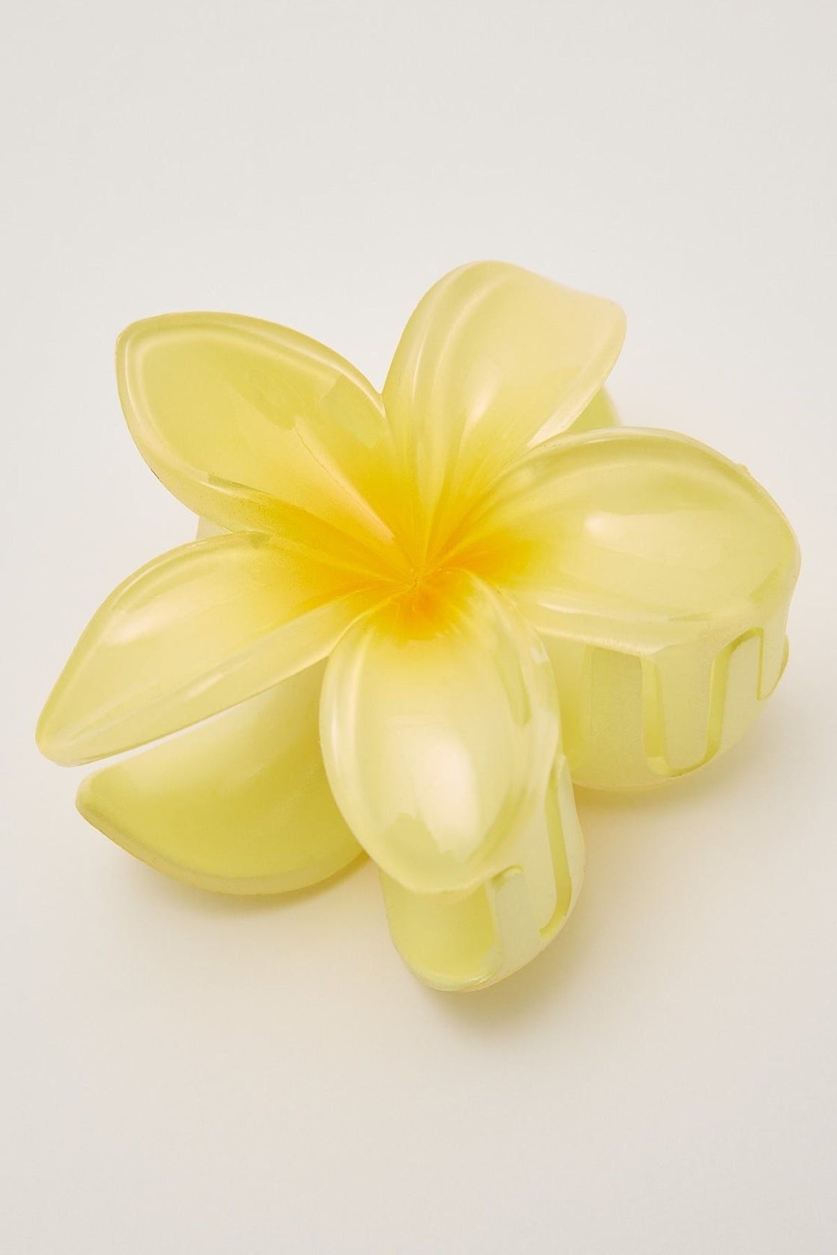 Pince à cheveux fleur jaune