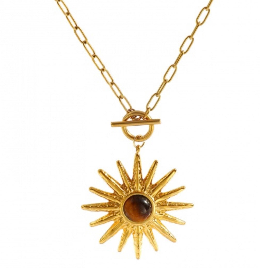 Collier Soleil Brun