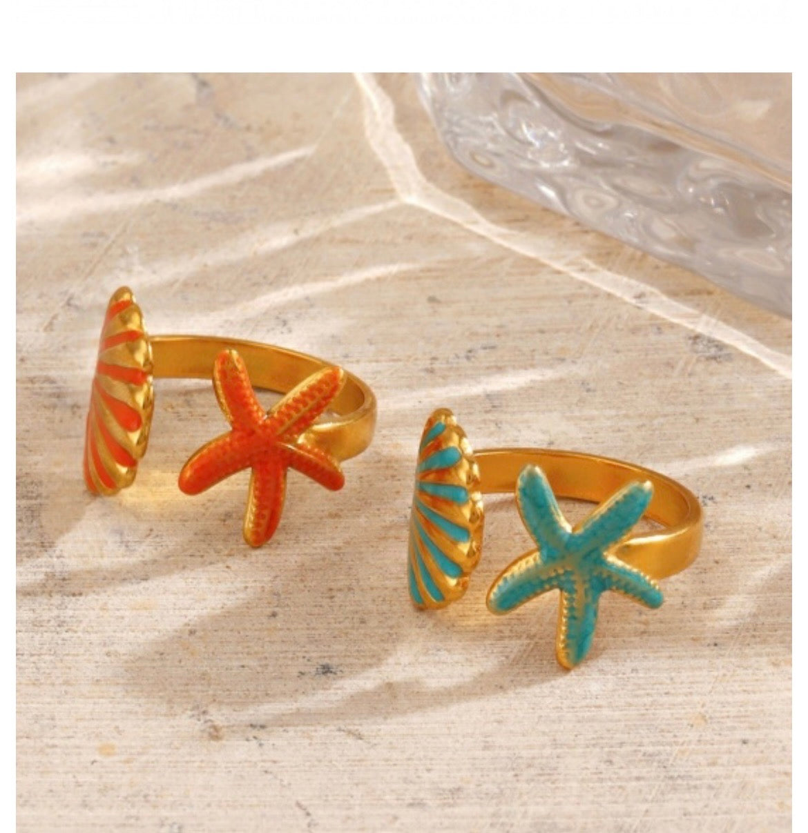 Bague coquillages