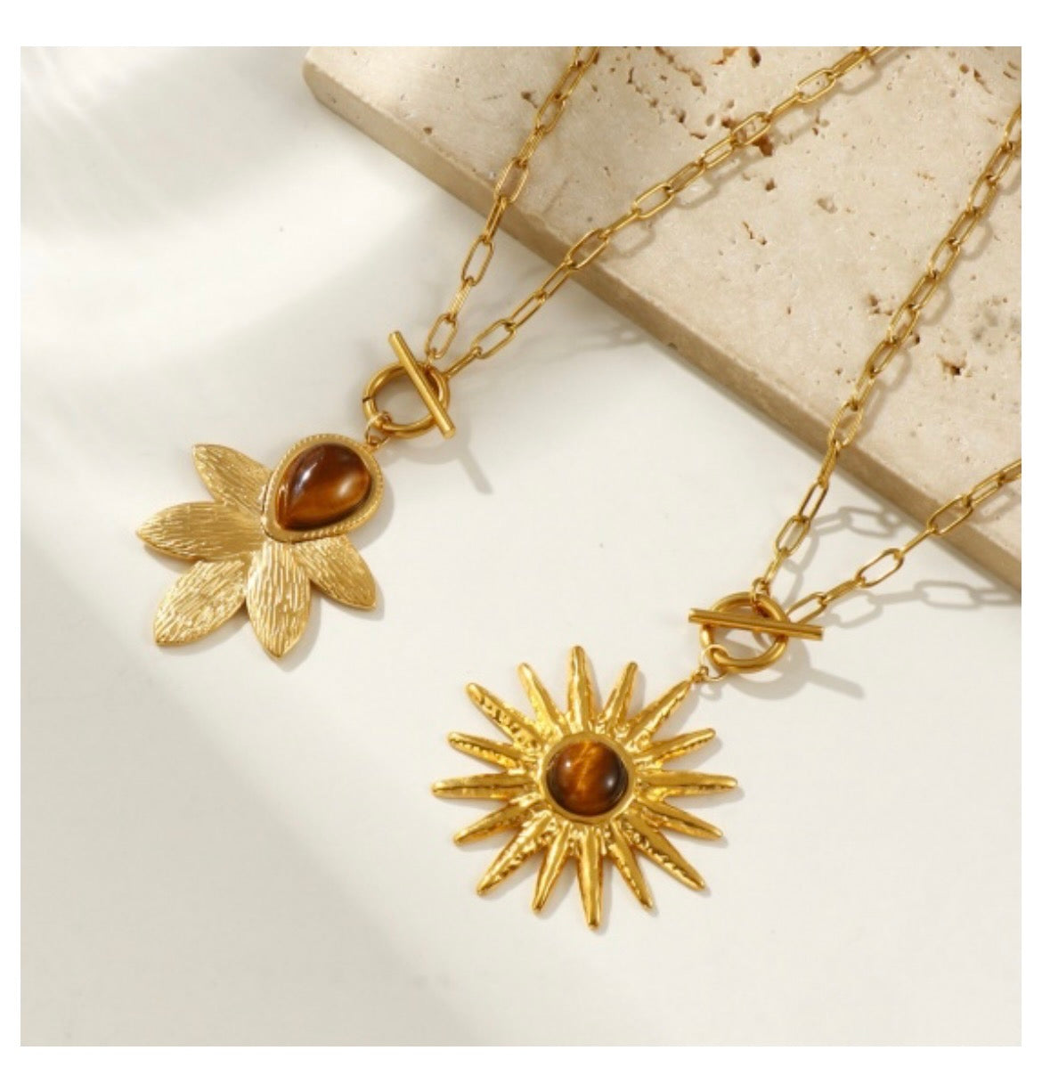 Collier Soleil Brun