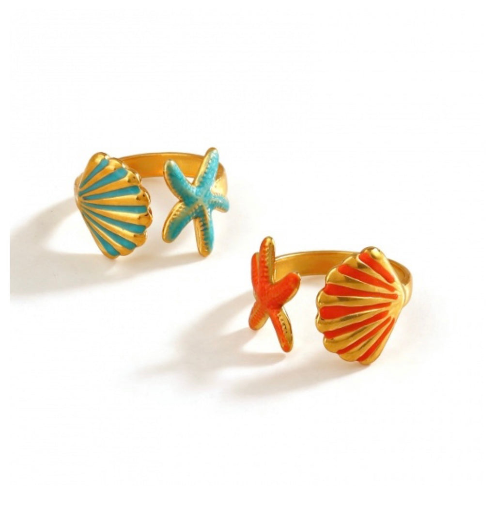 Bague coquillages
