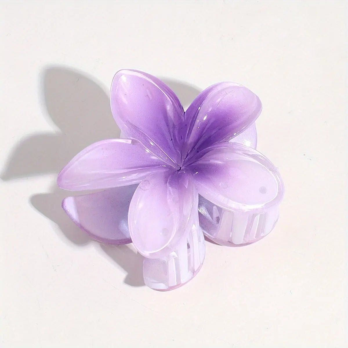 Pince à cheveux fleur violette