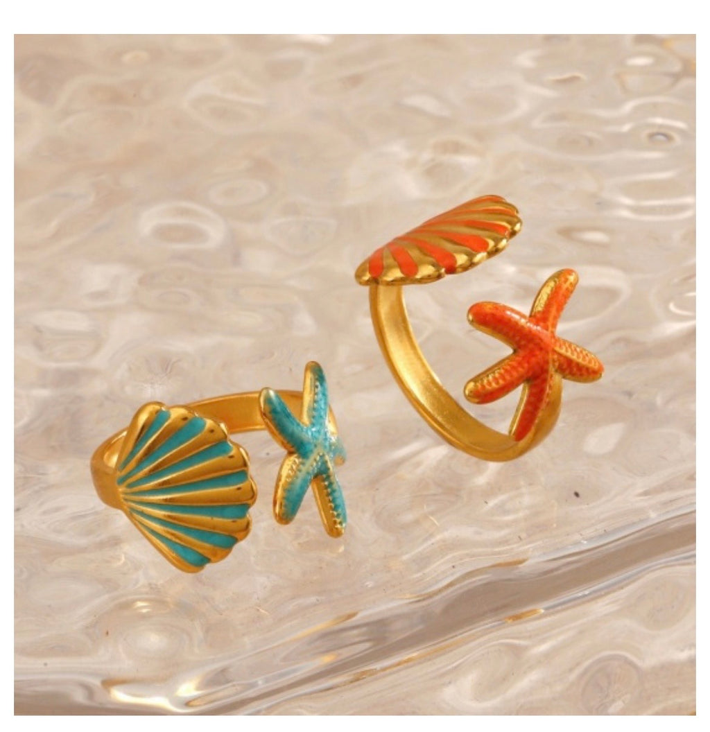 Bague coquillages